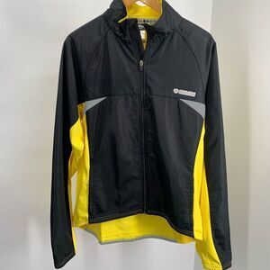PEARL IZUMI jacket yellow black full zip sz xl mens
